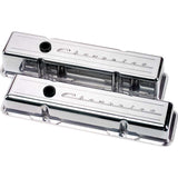 Billet Specialties SBC Script Tall Valve Covers 95223