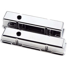 Load image into Gallery viewer, Billet Specialties Valve Covers SBC Plain Polished Tall 95229