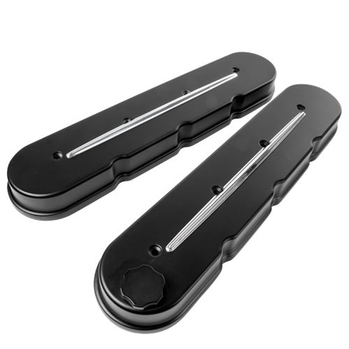 Billet Specialties LS Streamline Valve Covers Satin Black 95424