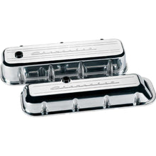 Load image into Gallery viewer, Billet Specialties BBC Valve Covers Chevy Logo Short 96023