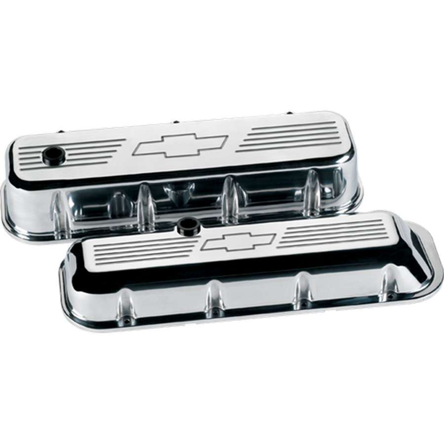 Billet Specialties BBC Valve Covers Bowtie Logo Tall 96121