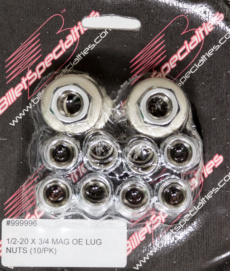 Billet Specialties 1/2-20 X 3/4 Mag Lug Nuts (10/PK) 999996
