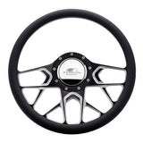 Billet Specialties Steering Wheel 1/2 Wrap 14in Redline Black BC30107