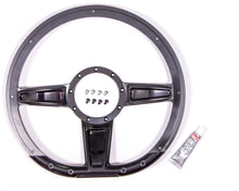 Load image into Gallery viewer, Billet Specialties Steering Wheel Camber D-Shaped 14in Black BLK29402