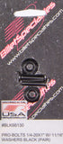 Billet Specialties 1/4-20 x 1in SS Bolts Black Pair BLK66130