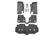 Jeep Bedtred 07-18 Jeep JK Unltd 4Dr Front 4Pc Floor Kit (Inc Heat Shields) Charcoal BedRug