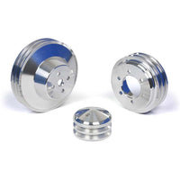 CVF Racing polished Buick 3-groove a/c pulley kit, BUICK3KIT-A