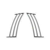Quarter Window Chrome Trim Fits 2010-2014 Chevrolet Camaro Drake Muscle Cars