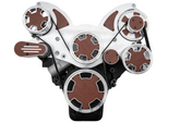 CVF Racing BBC Wraptor Serpentine System in Polished or C3 Ceramic Clear Coat with Carbon Fiber Inserts, part number CF-454-WRAPTOR