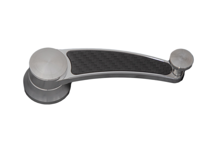 CVF Racing Polished Carbon Fiber Design billet window crank handles, universal fit, WC-4-KIT