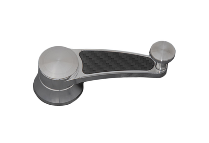 CVF Racing Polished Carbon Fiber Design billet quarter window crank handles, universal fit, QWC-4-KIT