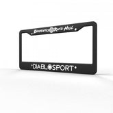 Diablo Sport License Plate Frame Durable plastic license plate frame black DiabloSport