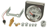 Derale Lighted Black on White 2-1/16" Electric Oil Temperature Gauge Kit 13009