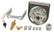 Derale Lighted Black on White 2-1/16" Electric Oil Temperature Gauge Kit 13009