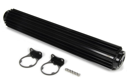 Derale 2 Pass 20" Heat Sink Fluid Cooler, Black Anodized | Dual 3/8" NPT | 13282