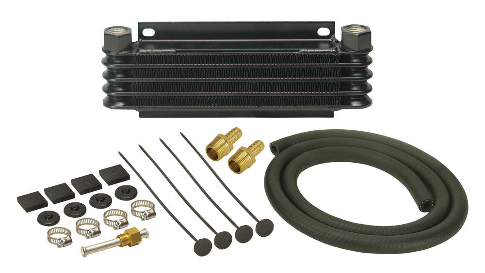 Derale 5 Row Series 9000 Plate & Fin Transmission Cooler Kit, 1/2" NPT 13611