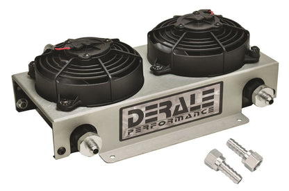 Derale 19 Row Hyper-Cool Dual Cool Remote Cooler | Dual Fan 630 CFM, -6AN | 13740