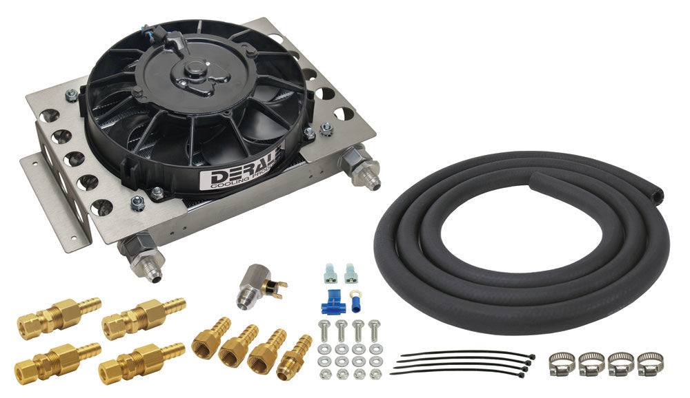 Derale 15 Row Atomic Cool Plate & Fin Remote Transmission Cooler Kit, -6AN 13950