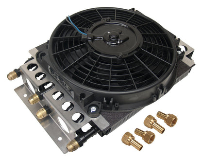 Derale 8 & 8 Pass Dual Circuit Electra-Cool Remote Fluid Cooler with Fan | -8AN, 16,000 BTU | 15200