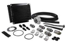 Load image into Gallery viewer, Derale 13 Row Plate &amp; Fin Engine Oil Cooler Kit with Sandwich Adapter 15405