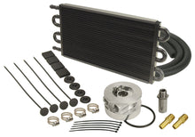 Load image into Gallery viewer, Derale 6 Pass Series 7000 Aluminum/Copper GM V8 Engine Oil Cooler Kit Sandwich Adapter 15503