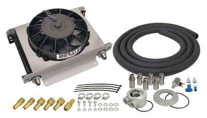 Derale 25 Row Hyper-Cool Remote Engine Oil Cooler Kit with Fan | -8AN | 15660