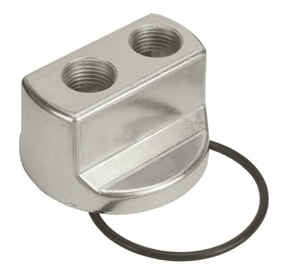 Derale Standard Engine Spin-On Adapter | 1/2" NPT Ports, 3/4"-16 Thread | 15703