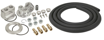 Derale Single Mount Oil Filter Relocation Kit | 1/2" NPT Ports | 15748