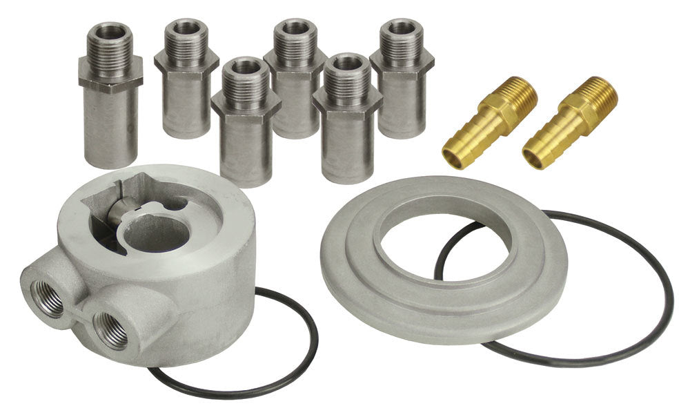 Derale Universal Thermostatic Sandwich Adapter Kit with 3/8" NPT Ports 15782