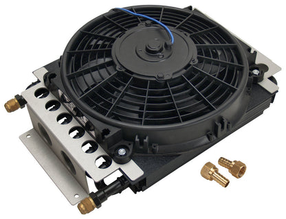 Derale 16 Pass Electra-Cool Remote Cooler | -8AN, 10" Fan, 650 CFM | 15800
