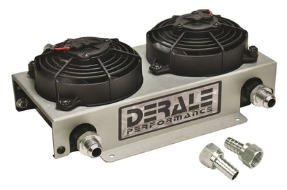 Derale 19 Row Hyper-Cool Dual Cool Remote Cooler | Dual Fan 630 CFM, -10AN | 15845
