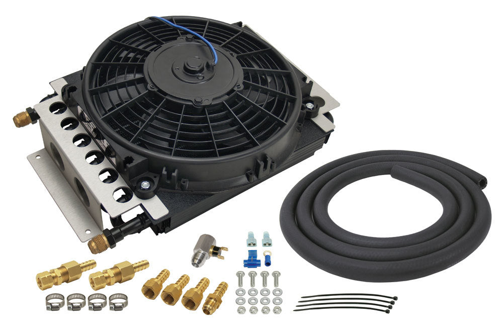 Derale 16 Pass Electra-Cool Remote Transmission Cooler Kit, -8AN Inlets 15900