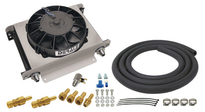 Derale 25 Row Hyper-Cool Remote Transmission Cooler Kit | 8" Fan, -8AN | 15960