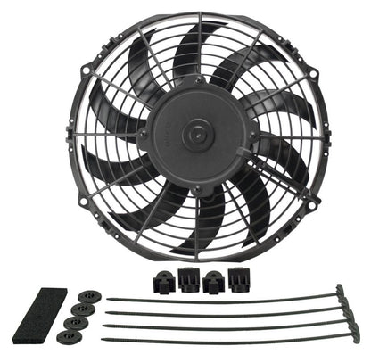 Derale 10" High Output Curved Blade Electric Puller Fan | 825 CFM, IP68 | 16110