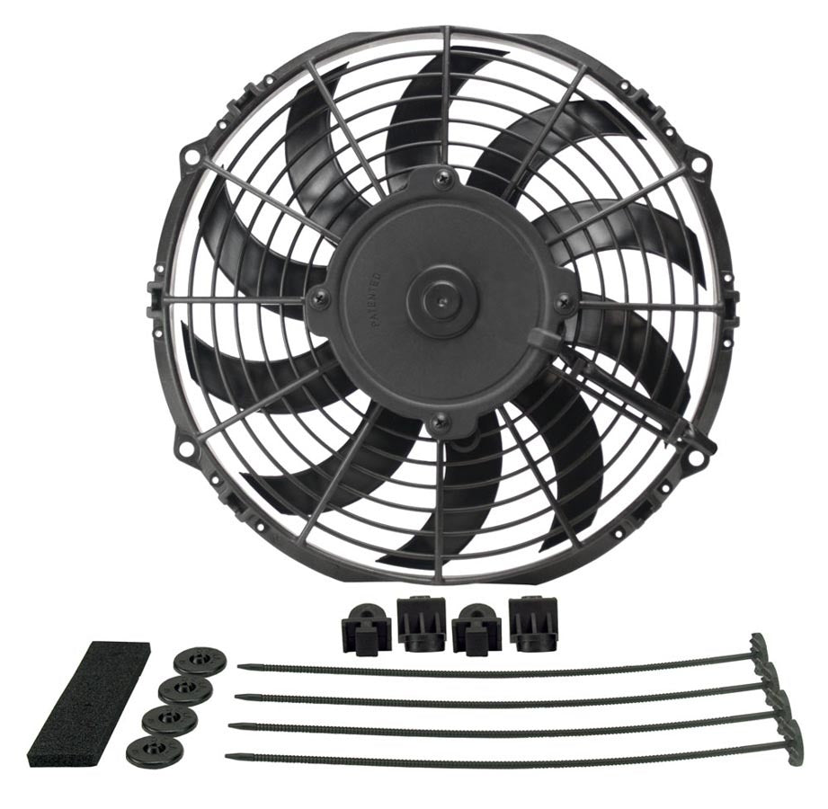 Derale 10" High Output Curved Blade Electric Puller Fan 16110