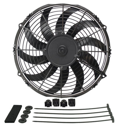 Derale 12" High Output Curved Blade IP68 Electric Puller Fan | 1328 CFM | 16112