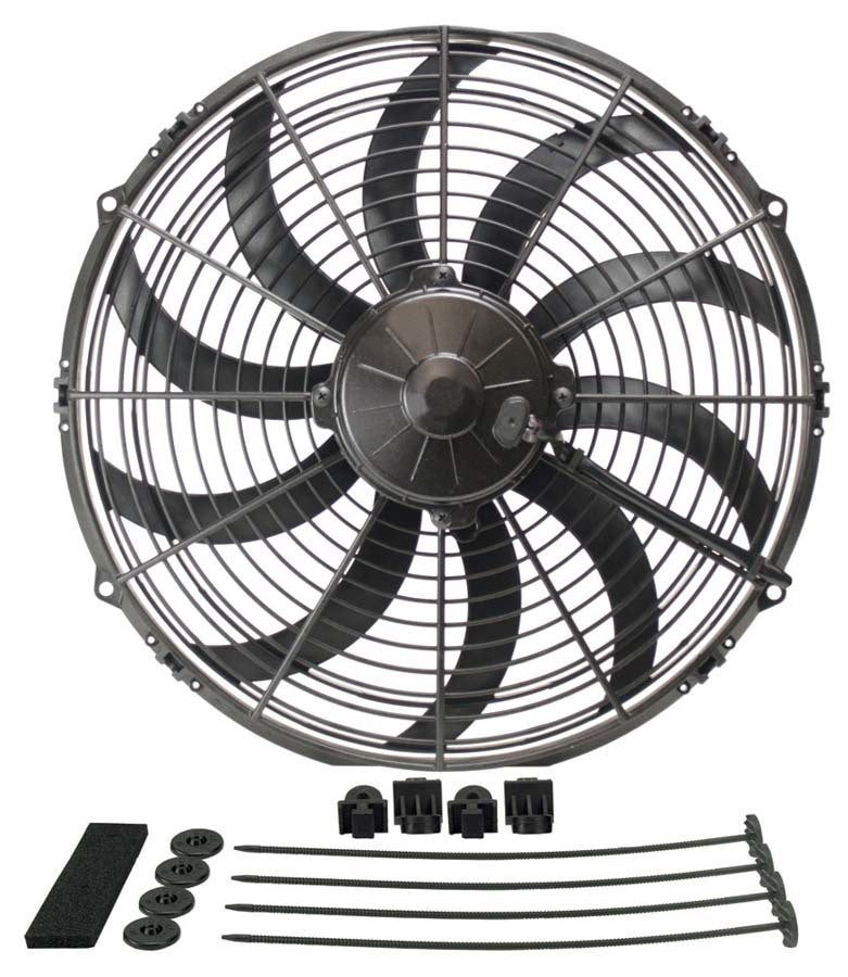 Derale 14" High Output Curved Blade Electric Puller Fan 16114