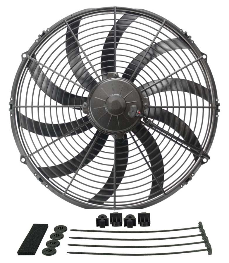 Derale 16" High Output Curved Blade Electric Puller Fan 16116