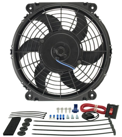 Derale 10" Tornado Electric Puller Fan | 650 CFM, Premium Mounting Kit | 16510