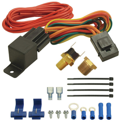 Derale 190°F Fan Switch Relay Kit | 1/8" & 3/8" NPT | 16721