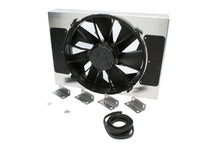 Load image into Gallery viewer, Derale High Output Single 12&quot; Electric RAD Fan/Aluminum Shroud Kit 16814