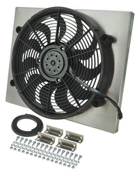 Derale Powerpack - High Output Single 17" Electric RAD Fan/Aluminum Shroud Kit 16823
