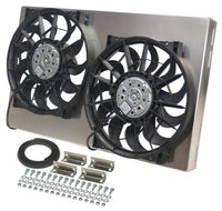 Derale Powerpack - High Output Dual 12" Electric RAD Fan/Aluminum Shroud Kit 16825
