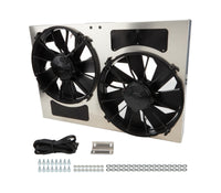 Derale Powerpack - High Output Dual 12" Electric RAD Fan/Aluminum Shroud Kit 16826