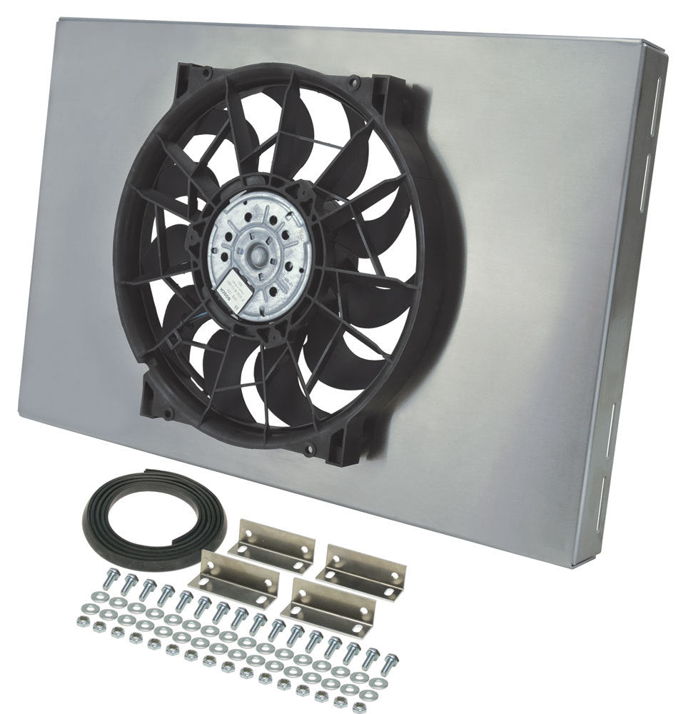 Derale Powerpack - High Output Single 14" Electric RAD Fan/Aluminum Shroud Kit 16827