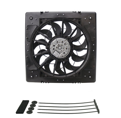 Derale 12" High Output Single RAD Puller Fan & Molded Shroud | 2000 CFM | 16926