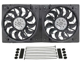 Derale High Output Dual 12" Electric RAD Fan/Plastic Shroud Kit 16928