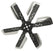 Derale 19" Heavy Duty Stainless Steel Standard Rotation Flex Fan, Black Hub 17019