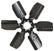 Derale 17" Standard Rotation Fan Clutch Fan, Black 17117