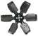 Derale 17" Standard Rotation Rigid Race Fan, Steel Blade 17317